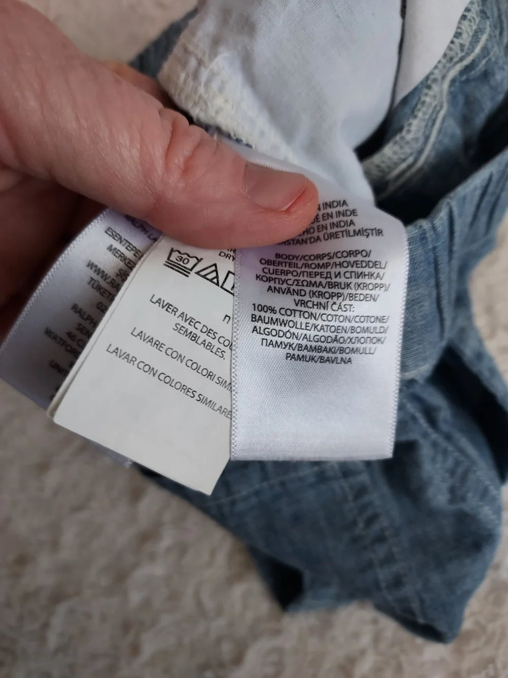 Ralph Lauren Light Heathered Blue Baby Cotton Shorts 24mo Preppy Summer Spring